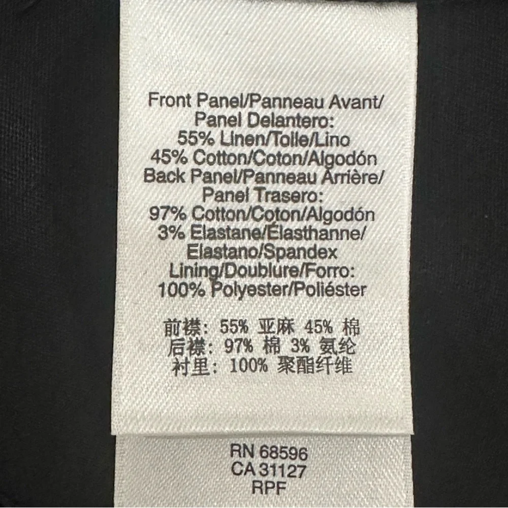 DKNYC Woven Shift Dress Black White Linen Cotton Sleeveless - Picture 6 of 7